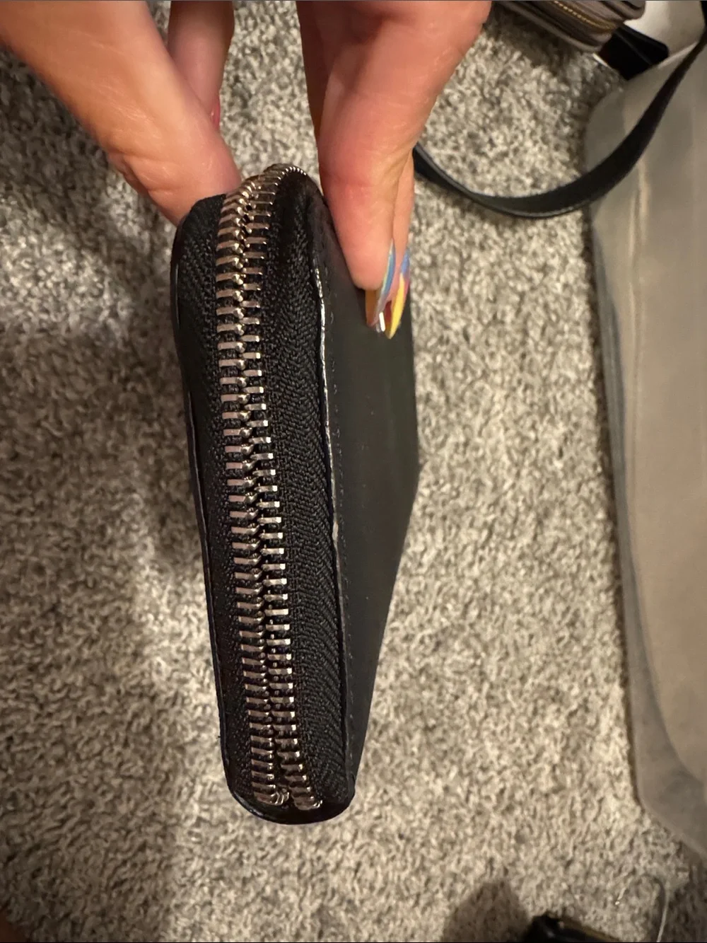 Michael Kors Black Saffiano Zip-Around Wallet